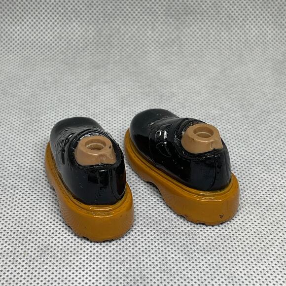 Bratz Boyz Footwear Black Platform Buckle Shoes Rust Bottom - Picture 2 of 3